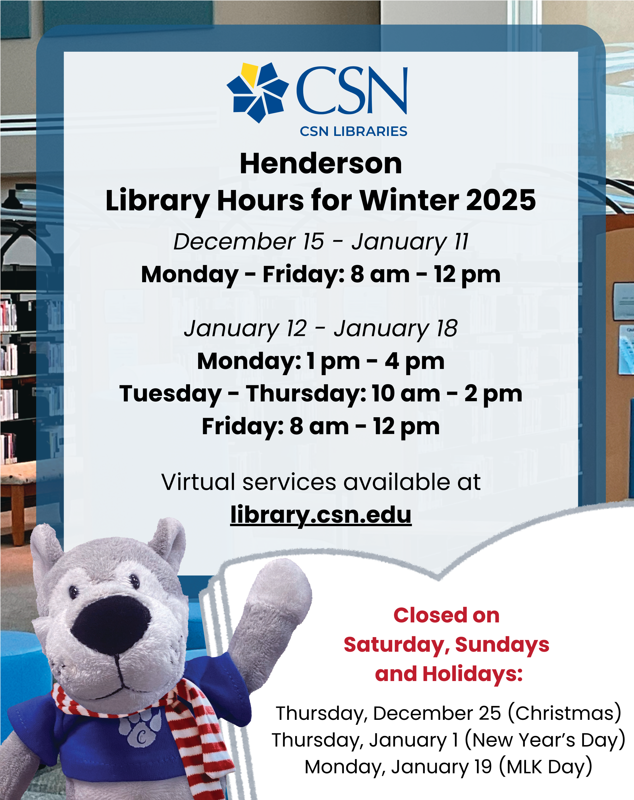 Henderson campus winter hours