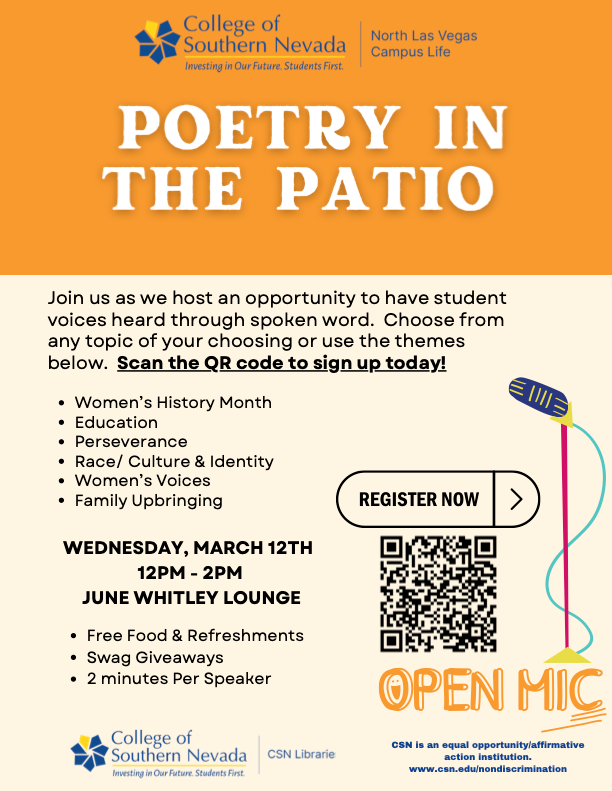 Poetry in the Patio Poster