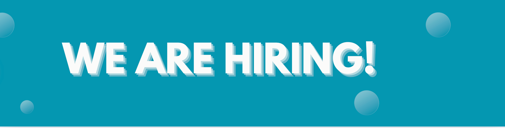 We are hiring text
