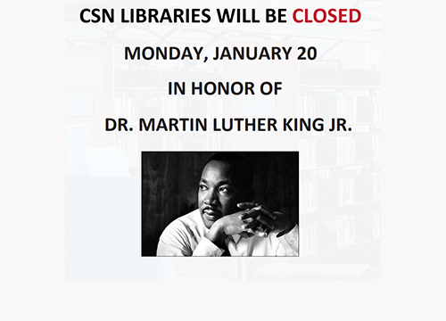 Closed for MLK Day