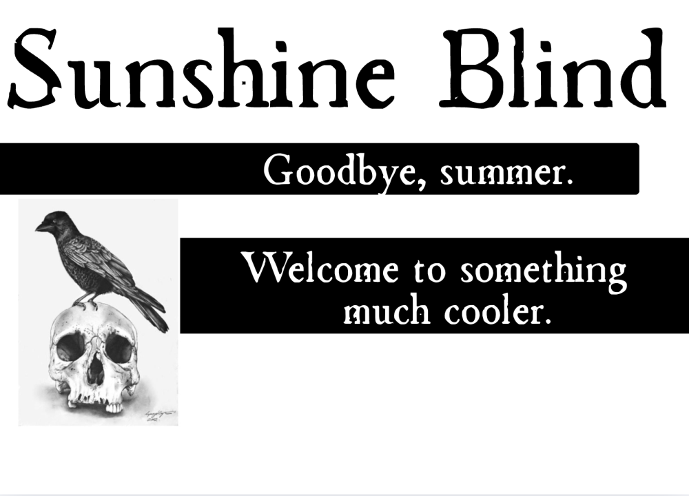 Text saying Sunshine Blind